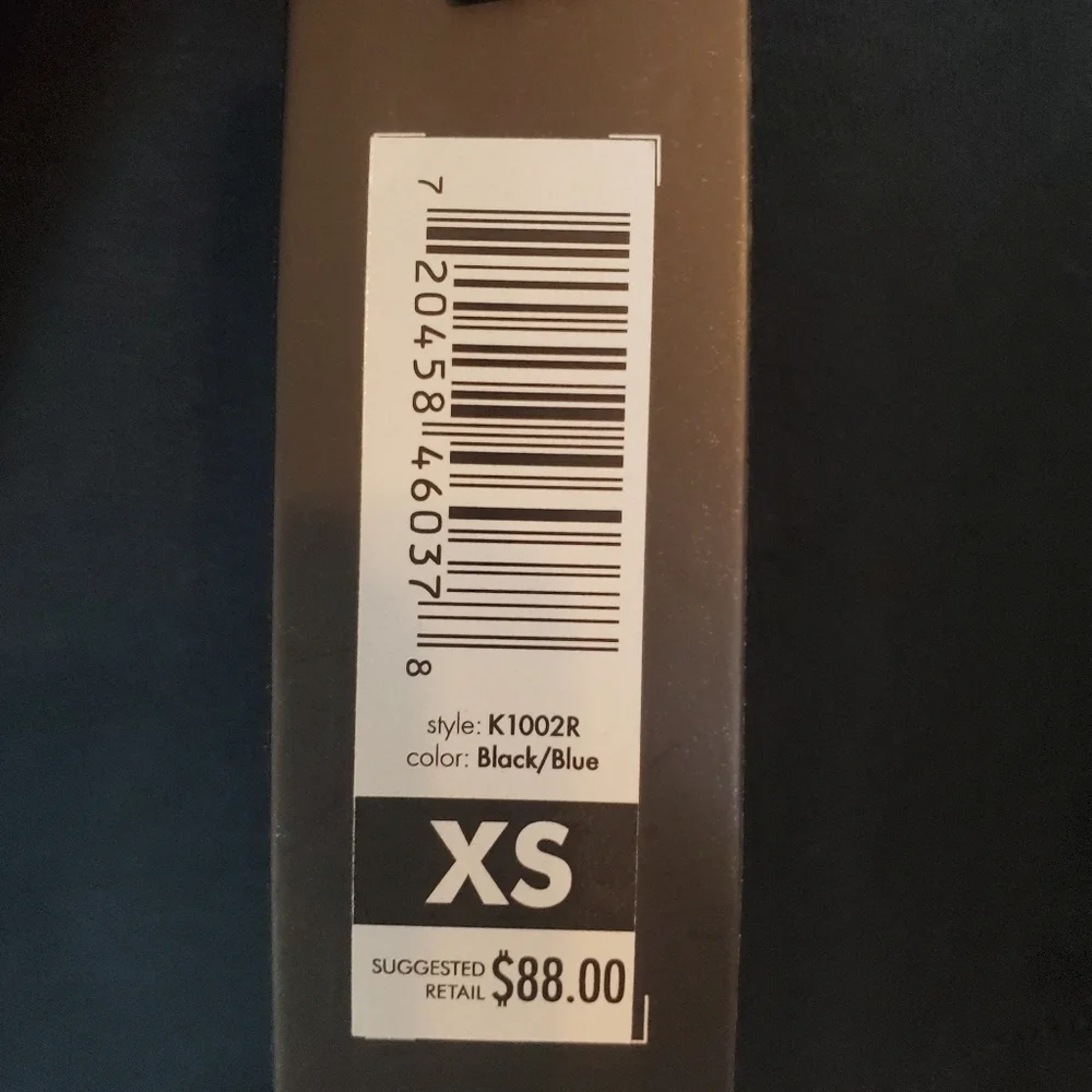 Nicole Miller Navy Blue Ruffle Stripe Cotton Crewneck Sweatshirt XSmall NWT - Picture 10 of 10